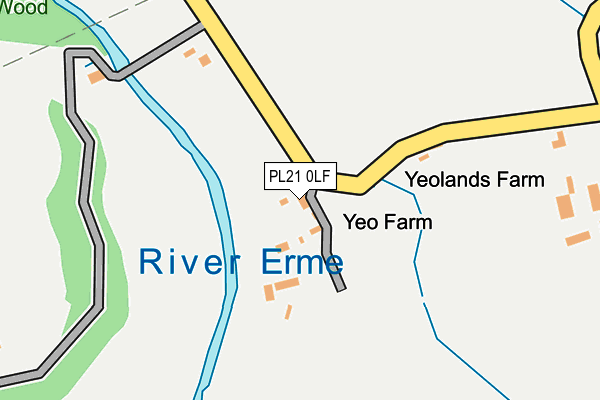 PL21 0LF map - OS OpenMap – Local (Ordnance Survey)