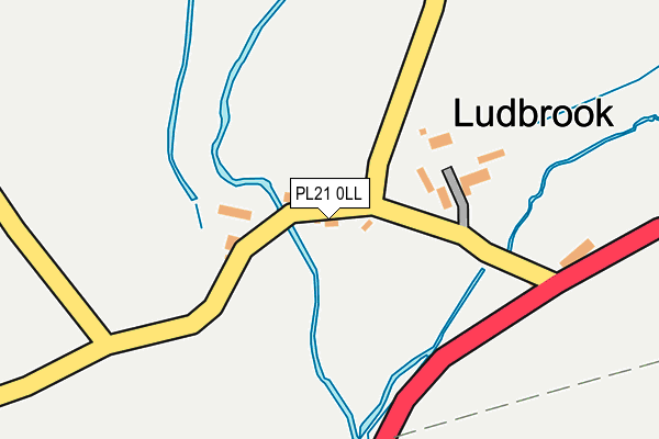 PL21 0LL map - OS OpenMap – Local (Ordnance Survey)