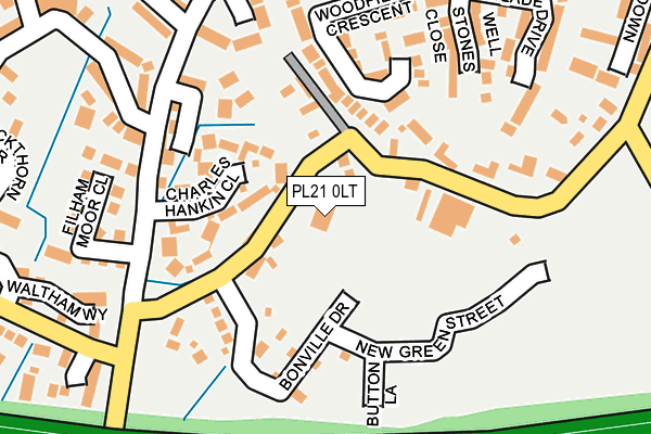 PL21 0LT map - OS OpenMap – Local (Ordnance Survey)