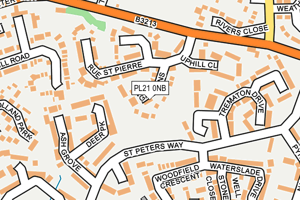 PL21 0NB map - OS OpenMap – Local (Ordnance Survey)