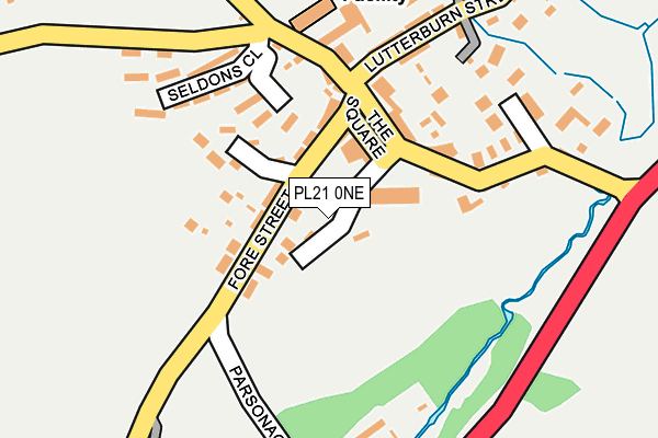 PL21 0NE map - OS OpenMap – Local (Ordnance Survey)