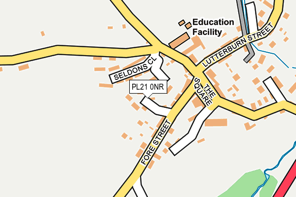 PL21 0NR map - OS OpenMap – Local (Ordnance Survey)