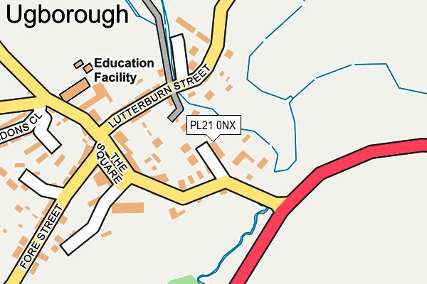 PL21 0NX map - OS OpenMap – Local (Ordnance Survey)