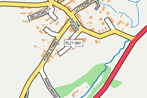 PL21 0NY map - OS OpenMap – Local (Ordnance Survey)