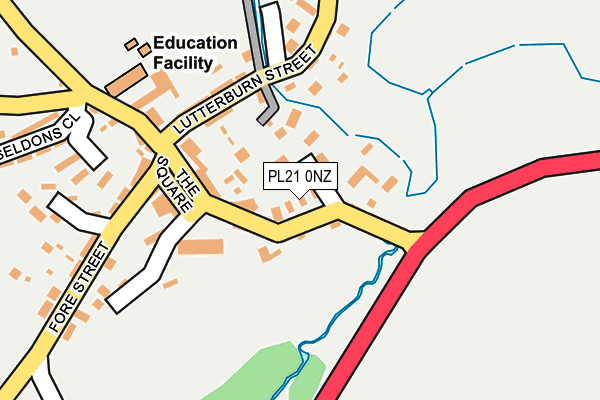 PL21 0NZ map - OS OpenMap – Local (Ordnance Survey)