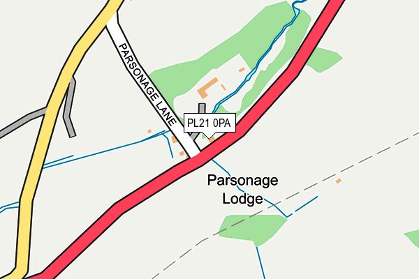 PL21 0PA map - OS OpenMap – Local (Ordnance Survey)