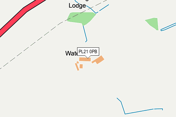 PL21 0PB map - OS OpenMap – Local (Ordnance Survey)