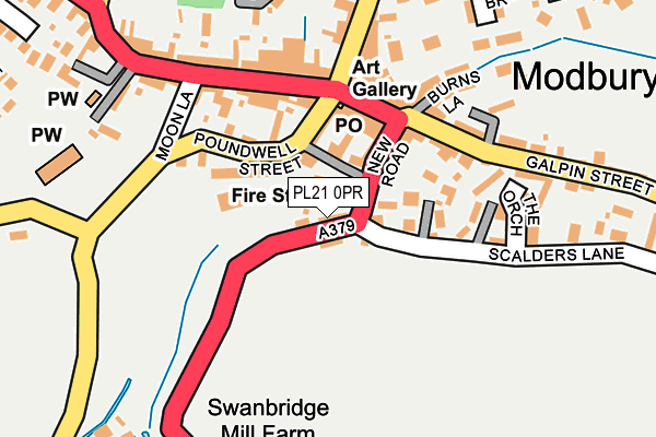 PL21 0PR map - OS OpenMap – Local (Ordnance Survey)