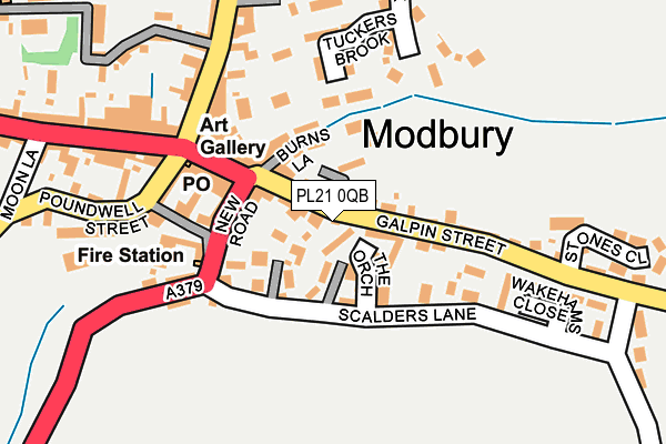 PL21 0QB map - OS OpenMap – Local (Ordnance Survey)