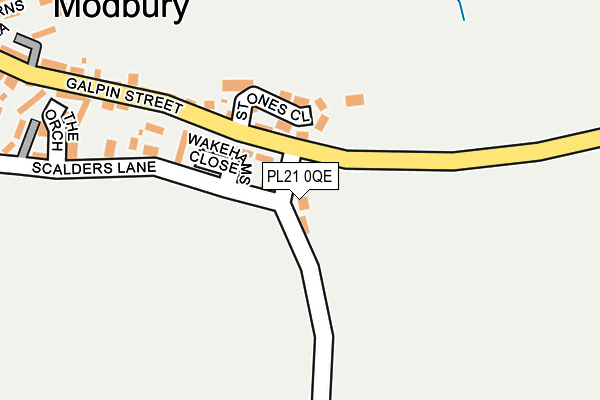 PL21 0QE map - OS OpenMap – Local (Ordnance Survey)