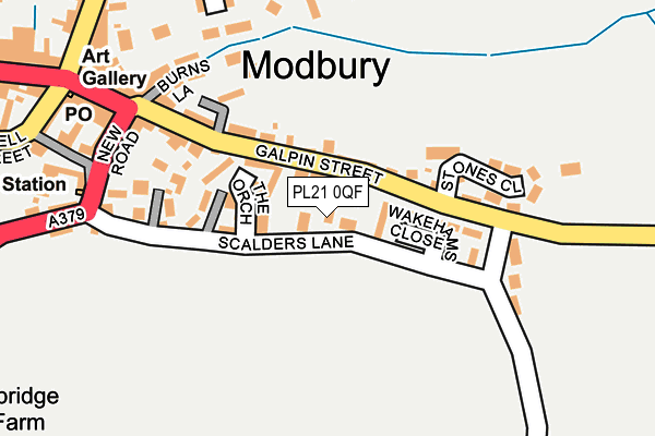 PL21 0QF map - OS OpenMap – Local (Ordnance Survey)