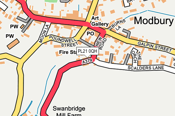 PL21 0QH map - OS OpenMap – Local (Ordnance Survey)