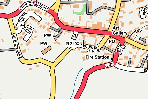 PL21 0QN map - OS OpenMap – Local (Ordnance Survey)