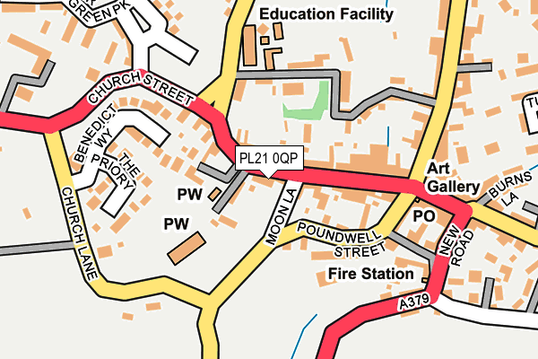 PL21 0QP map - OS OpenMap – Local (Ordnance Survey)