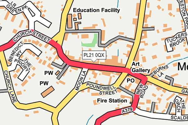 PL21 0QX map - OS OpenMap – Local (Ordnance Survey)