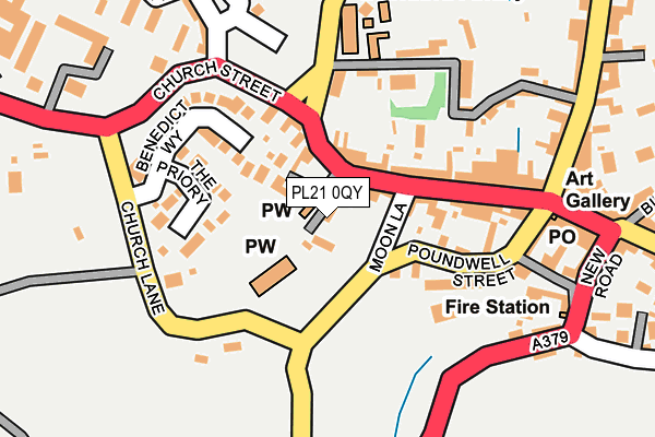 PL21 0QY map - OS OpenMap – Local (Ordnance Survey)