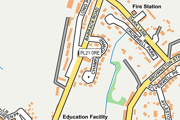 PL21 0RE map - OS OpenMap – Local (Ordnance Survey)