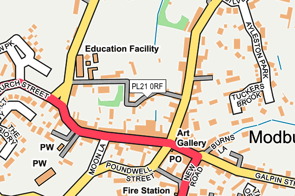 PL21 0RF map - OS OpenMap – Local (Ordnance Survey)
