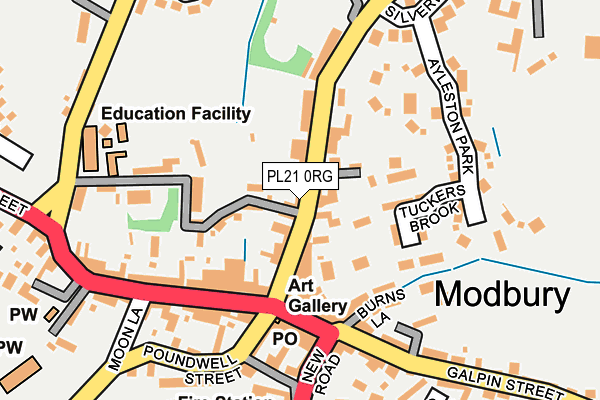 PL21 0RG map - OS OpenMap – Local (Ordnance Survey)