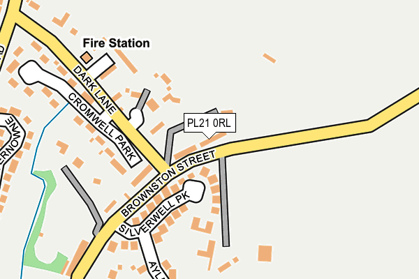 PL21 0RL map - OS OpenMap – Local (Ordnance Survey)