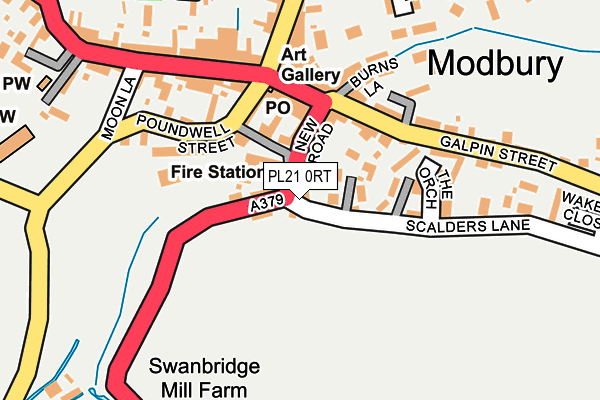 PL21 0RT map - OS OpenMap – Local (Ordnance Survey)