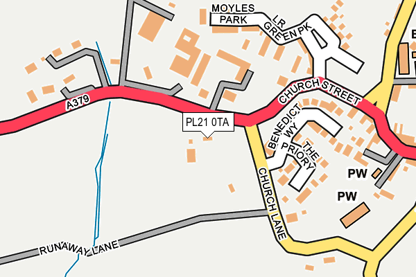PL21 0TA map - OS OpenMap – Local (Ordnance Survey)