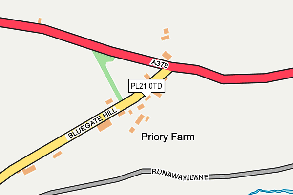 PL21 0TD map - OS OpenMap – Local (Ordnance Survey)