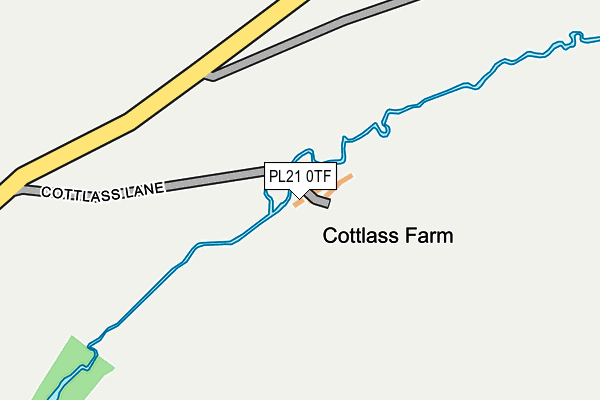 PL21 0TF map - OS OpenMap – Local (Ordnance Survey)