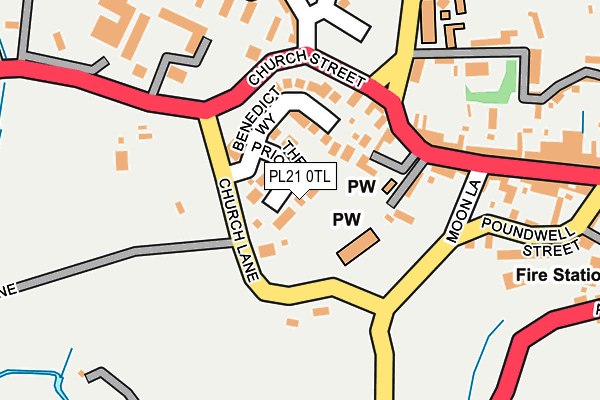 PL21 0TL map - OS OpenMap – Local (Ordnance Survey)