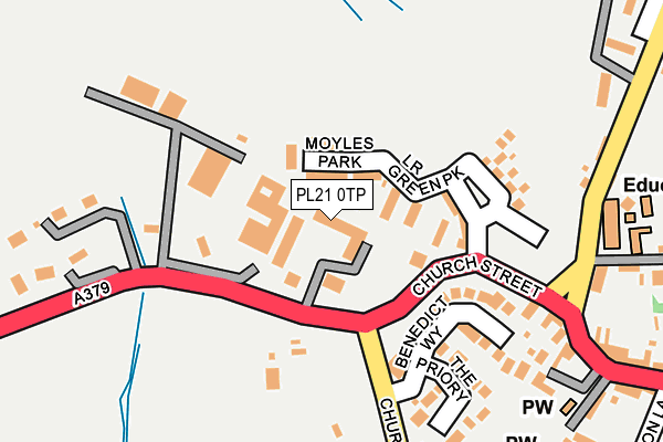 PL21 0TP map - OS OpenMap – Local (Ordnance Survey)