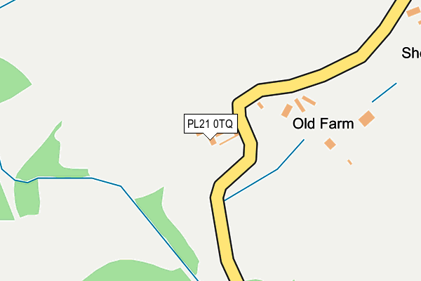 PL21 0TQ map - OS OpenMap – Local (Ordnance Survey)