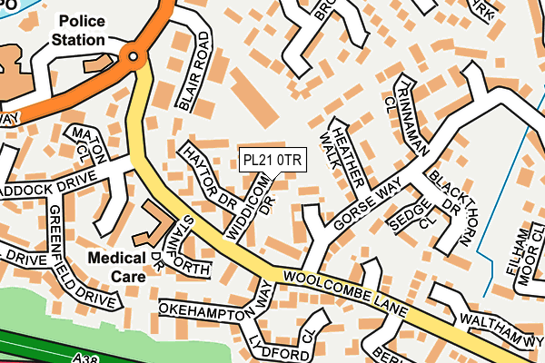 PL21 0TR map - OS OpenMap – Local (Ordnance Survey)