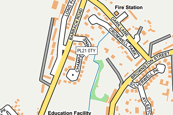 PL21 0TY map - OS OpenMap – Local (Ordnance Survey)