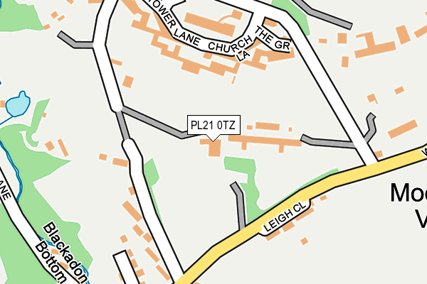PL21 0TZ map - OS OpenMap – Local (Ordnance Survey)