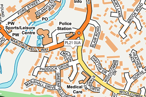 PL21 0UA map - OS OpenMap – Local (Ordnance Survey)