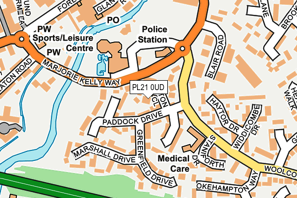 PL21 0UD map - OS OpenMap – Local (Ordnance Survey)