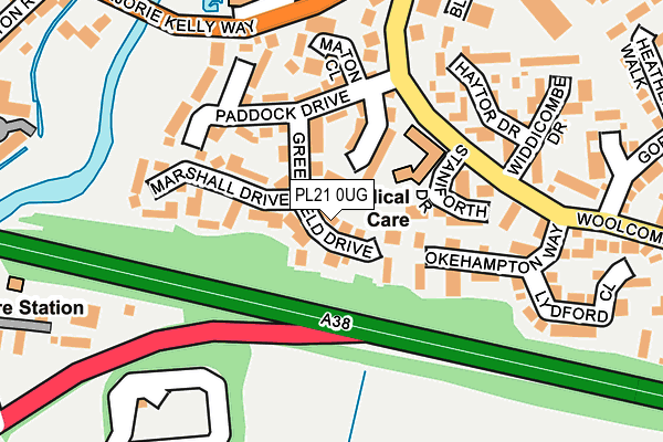 PL21 0UG map - OS OpenMap – Local (Ordnance Survey)