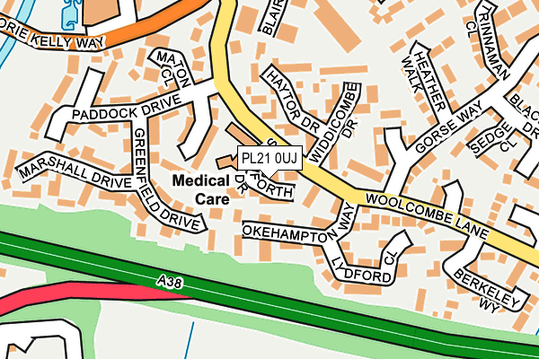 PL21 0UJ map - OS OpenMap – Local (Ordnance Survey)