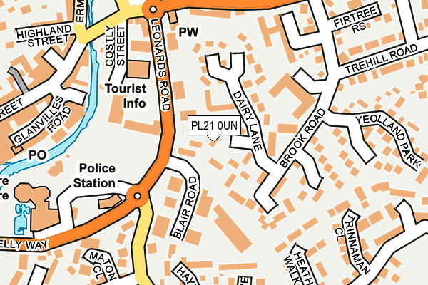 PL21 0UN map - OS OpenMap – Local (Ordnance Survey)