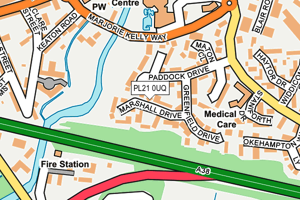 PL21 0UQ map - OS OpenMap – Local (Ordnance Survey)