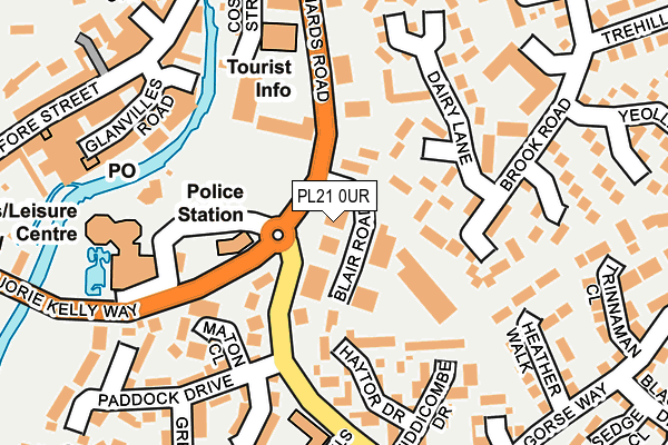 PL21 0UR map - OS OpenMap – Local (Ordnance Survey)