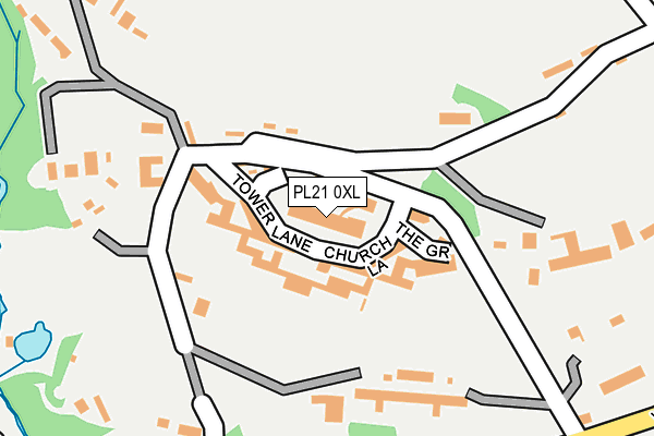 PL21 0XL map - OS OpenMap – Local (Ordnance Survey)