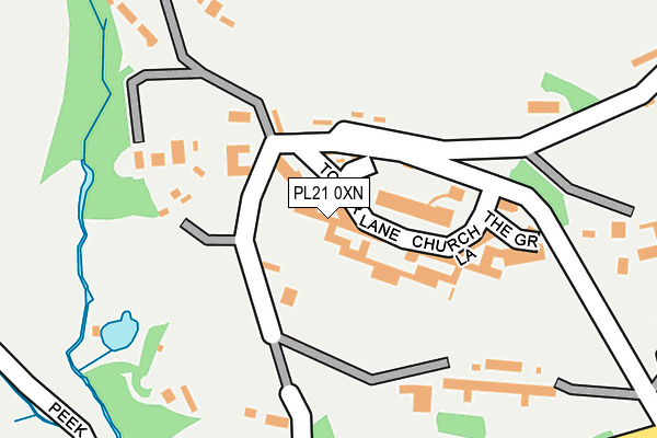 PL21 0XN map - OS OpenMap – Local (Ordnance Survey)