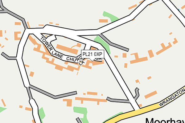 PL21 0XP map - OS OpenMap – Local (Ordnance Survey)