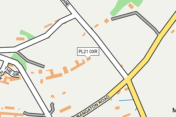 PL21 0XR map - OS OpenMap – Local (Ordnance Survey)