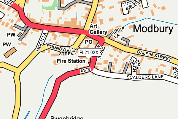 PL21 0XX map - OS OpenMap – Local (Ordnance Survey)