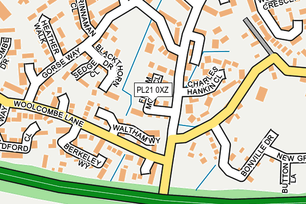 PL21 0XZ map - OS OpenMap – Local (Ordnance Survey)