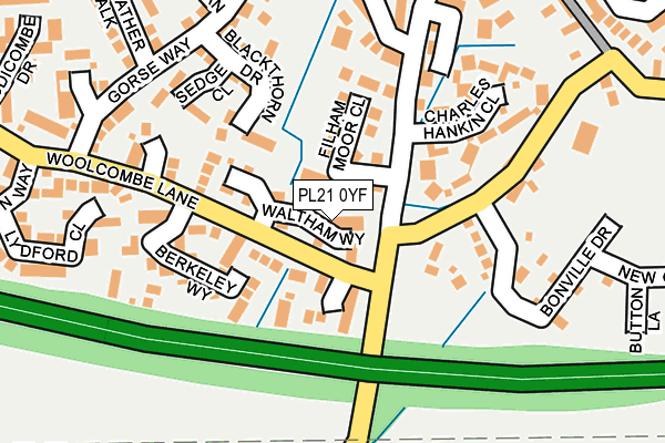 PL21 0YF map - OS OpenMap – Local (Ordnance Survey)