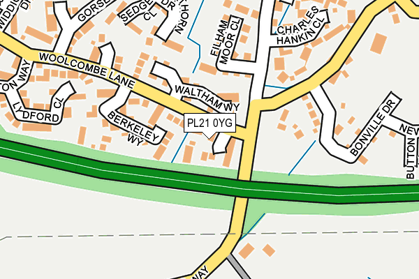 PL21 0YG map - OS OpenMap – Local (Ordnance Survey)