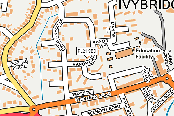 PL21 9BD map - OS OpenMap – Local (Ordnance Survey)